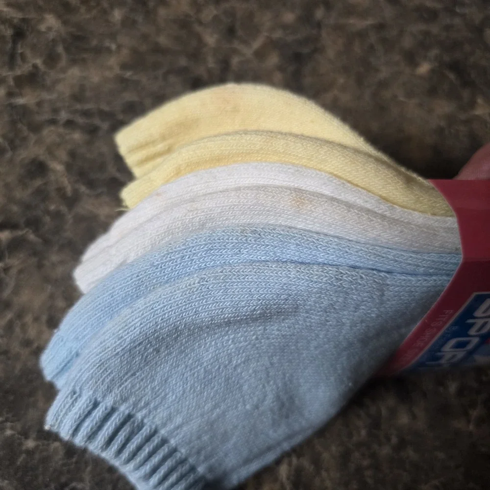 Vintage 2004 FT Sport French Toast Girls Socks 3 Pair 6-8.5 Pastel Deadstock
